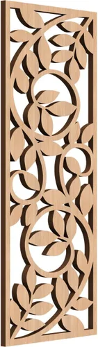 Miniatura 109 de 9 3/8"W x 24 3/8"H x 1/4"T Utica Decorativo Fretwork Madera Paneles de Pared, Abedul
