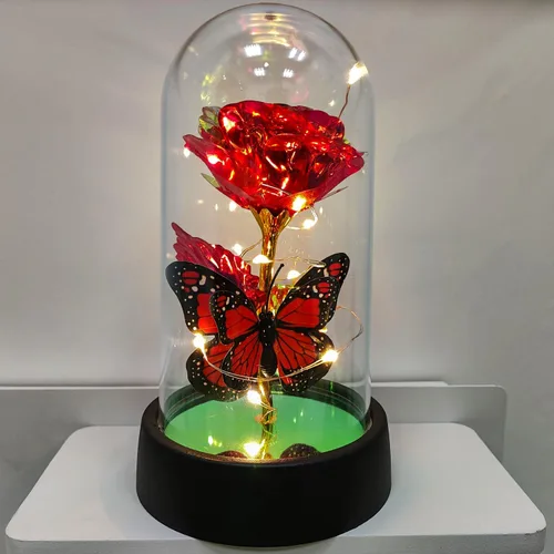 Miniatura 10 de Forever Rose para Mujeres Mamá Esposa, Ideas de Regalos del Día de las Madres Forever Rose, Rosa Galaxia Flor que se Ilumina en Cúpula de Vidrio