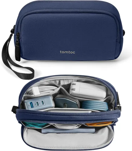 Miniatura 25 de tomtoc Organizador de Electrónicos Estuche de Viaje, Bolsa de Viaje Resistente al Agua Organizador de Cables para Artículos Esenciales, Estuche Verde