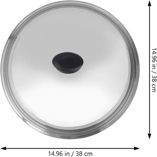 Miniatura 7 de Luxshiny Tapa de olla de acero inoxidable multifuncional, cubierta escaldada para cocinar, herramienta de cocina para retención de vapor, diseño