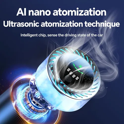 Miniatura 5 de Difusor inteligente para automóvil con paquetes de aceite fragante, difusor de aroma con luz colorida, ambientador de aire para automóvil