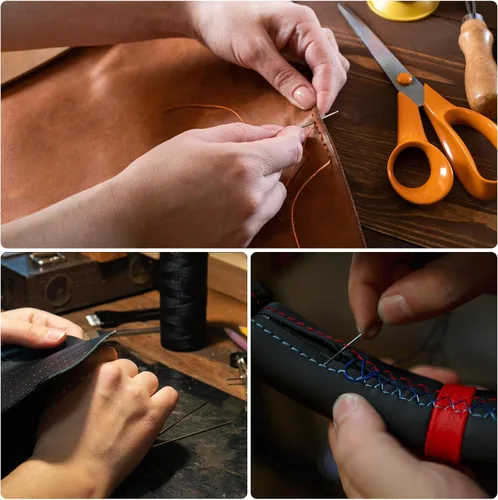Miniatura 5 de HARFINGTON Agujas de costura grandes de 2.36 pulgadas, agujas de coser de acero inoxidable, agujas de bordar, agujas de coser a mano con botella