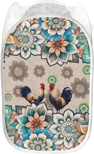 Miniatura 29 de AFPANQZ Cesta plegable de malla para ropa sucia, plegable, portátil, para guardar lugar para el hogar, fácil de plegar para viajes, 13.5 x 13.5 x 21