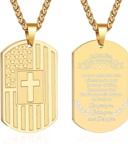 Miniatura 51 de Zocomi Rellenos de Media Navideña Regalo de Navidad - Para Mi Hijo Papá Hermano Marido Nieto Abuelo Novio Hombre Etiqueta de Perro Cruz Collar