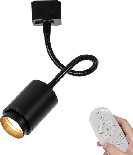 Miniatura 6 de Kiven Iluminación de riel tipo H, 1 luz moderna Halo Track accesorios de iluminación con cuello de cisne flexible de 360°, foco LED de aluminio