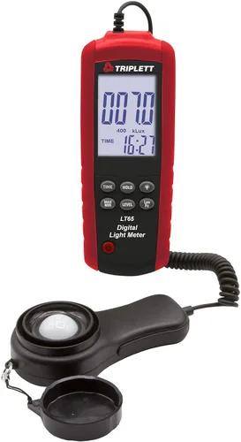 Triplett LT65 Medidor de Iluminancia/Luz Digital hasta 400,000 Lux / 40,000 Fc con Certificado de Trazabilidad a NIST
