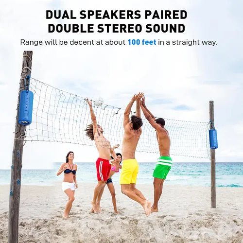 Miniatura 6 de MIATONE Altavoces Boombox al Aire Libre Portátiles Bluetooth Altavoces Inalámbricos Impermeables - Azul