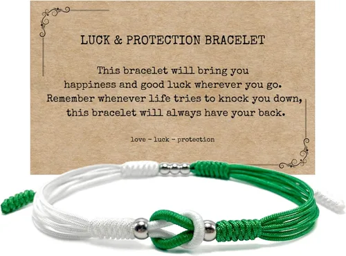 Miniatura 12 de LAMIBEE Infinity Surfer - Pulsera de la amistad con amor y amistad con color multicolor, cuerda de protección de nudo tibetano de la suerte tejida