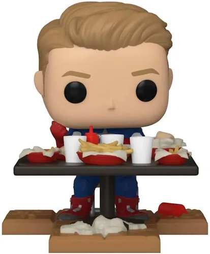 Funko Pop Deluxe Marvel: Serie de Vengadores Victory Shawarma - Capitán América Figura 4 de 6 - Exclusivo de Amazon - Figura de Vinilo Coleccionable