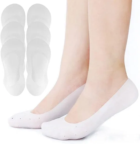 Calcetines hidratantes, 3 pares, suaves, transpirables, para spa, reparadores y suavizantes, secos y agrietados, para pies ventilados (color blanco,