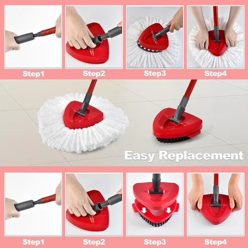 Miniatura 3 de Mango de fregona de repuesto para cabezal de fregona y cepillo de base de fregona de repuesto para O Cedar EasyWring, sistema de 1 tanque que 3