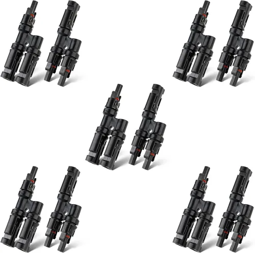 Conector de panel solar de 2 a 1 2 vías, divisor de panel solar de 1000 V FMM+MFF rama en Y, conectores paralelos para conexión paralela entre 2 a 1