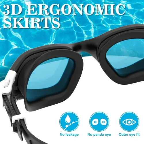 Miniatura 4 de WIN.MAX - Goggles de natación polarizados, antivaho, antirrayos ultravioleta, sin filtraciones y con visión clara para hombres, mujeres, adultos