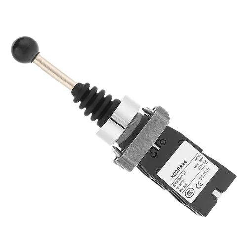 Miniatura 5 de Interruptor de control de palanca de mando de retorno de resorte 4 posiciones 10A 600V para panel de control industrial (metal plástico negro)