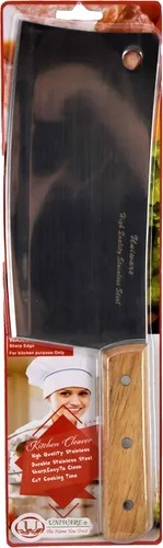 Miniatura 3 de Uniware Cuchilla china profesional de acero inoxidable 18/10 de alta calidad, calibre pesado, 14 pulgadas, hoja de 9 pulgadas, grosor de 0.157 in