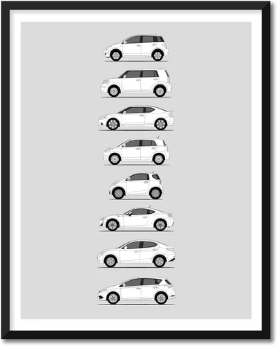 Miniatura 6 de Idea Network Póster hecho a mano compatible con Toyota FJ Cruiser, arte de pared impreso hecho a mano, decoración de los BJ, FJ25, FJ40, FJ43, FJ45