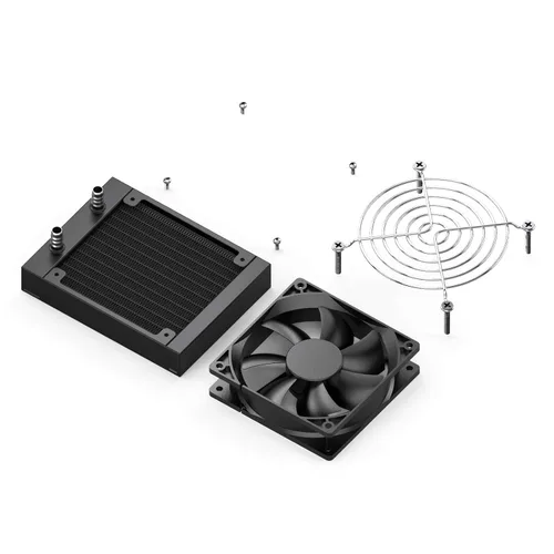 Miniatura 5 de Clyxgs Radiador de refrigeración por agua, radiador intercambiador de calor de aluminio de 8 tubos con ventilador para PC CPU, computadora, sistema