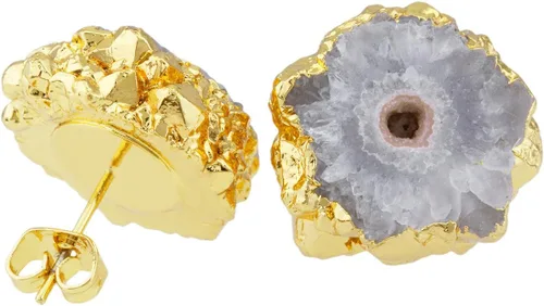 Miniatura 2 de SUNYIK Aretes de ágata natural de cuarzo para mujer, Ágata