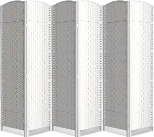 Miniatura 10 de Divisor de habitación de 4 paneles, pantalla de privacidad plegable de 6 pies, divisor de pared de panel plegable extra ancho con divisor de pared