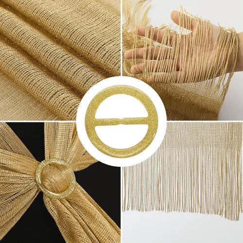 Miniatura 7 de Aster Chales metálicos brillantes y envolturas para vestidos de noche con hebilla para mujer, chales y envolturas para fiesta, novia, dama de honor