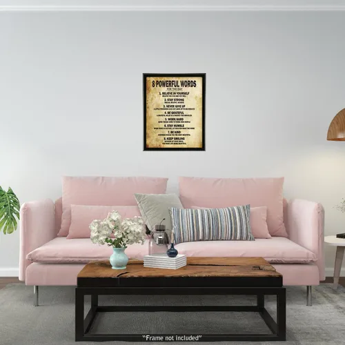 Miniatura 4 de Citas motivacionales 8 poderosas palabras para el día, póster de cartulina gruesa, sin marco, 11 x 14 pulgadas, arte de pared inspirador, imágenes