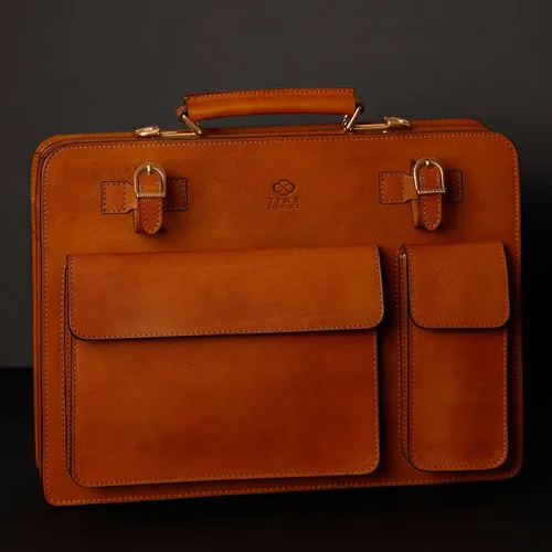 Miniatura 11 de Time Resistance Maletín de cuero - Bolso elegante para hombre - Maletín de negocios y vintage Made in Italy