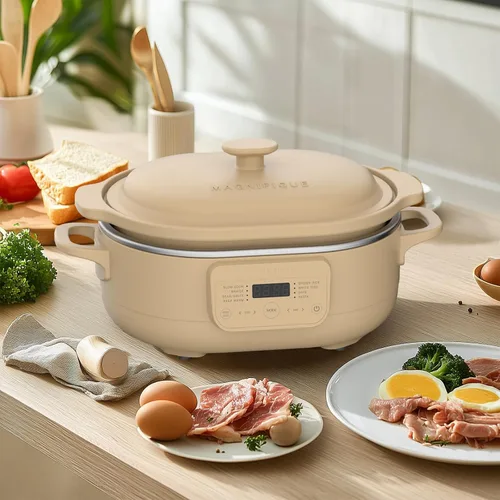 Miniatura 8 de Olla de cocción lenta programable de 4 cuartos de galón con programación flexible y fácil, olla multicocción Claypot 8 en 1, bandeja extraíble