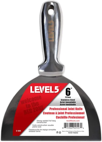 Miniatura 13 de Cuchillo para juntas completamente de acero inoxidable de 10" - LEVEL5 Hoja de masilla de grado profesional, totalmente metálico pulido premium