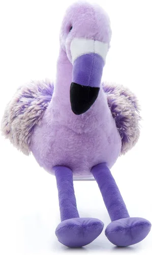 Miniatura 5 de The Petting Zoo Peluche de flamenco morado, regalos para niños, juguete de peluche de flamenco de Pazzion morado, 12 pulgadas