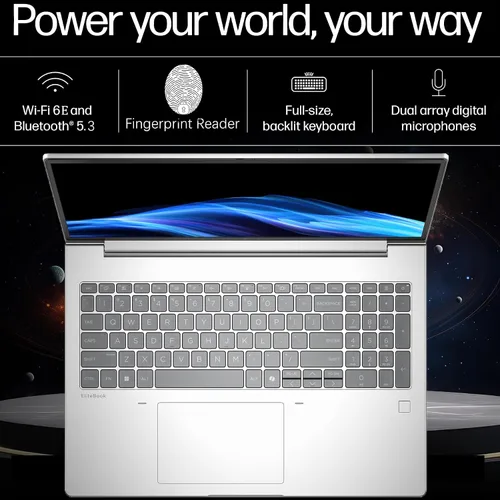 Miniatura 5 de HP EliteBook 6 G1a AI PC Laptop empresarial de 16 pulgadas AMD Ryzen 5 220 32 GB DDR5 RAM SSD de 1 TB Pantalla antirreflejo WUXGA Lector