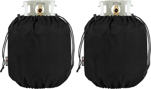 Unicook Cubierta de tanque de propano de 20 libras, cubierta de cilindro de tanque de gas resistente al agua para exteriores con cordones