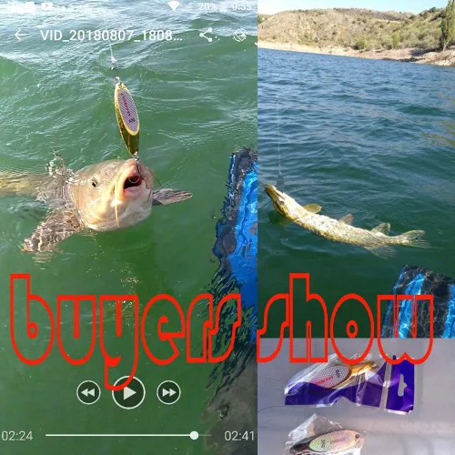 Miniatura 6 de PROBEROS Cucharas de pesca señuelos cebos para lubina, aparejos de cebo de jigging con ganchos agudos, cuchara de metal duro, señuelo de pesca