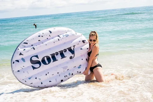 Miniatura 5 de FLOAT-EH Flotador de piscina de burbujas canadiense para adultos, flotador de doble cara, con "Eh?" y "Sorry", flotadores inspirados en el norte