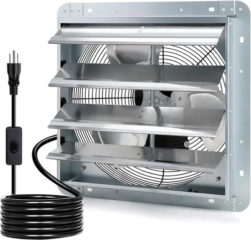 Miniatura 14 de Criditpid Extractor de persiana montado en la pared de 7 pulgadas con interruptor de encendido/apagado, motor de cobre puro de alta velocidad y bajo