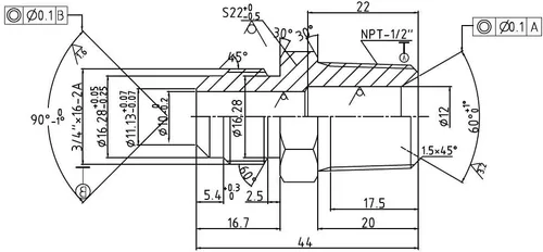 Miniatura 2 de HFS (R) 1/2 "NPT macho a 1/2" SAE Macho Flare Tubing Adapter Manguera Conector Accesorios de tubería de acero inoxidable 304