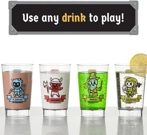 Miniatura 7 de Rollacrit Heroes of Barcadia Juego de Tablero – Juego de Fiesta con Sistema Liquid Life™ y Piezas Impermeables