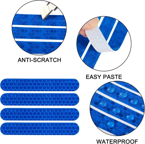 Miniatura 3 de TOMALL Adhesivos reflectantes de noche autoadhesivos, tira de advertencia impermeable compatible con Ninebot Max G30, accesorios de decoración