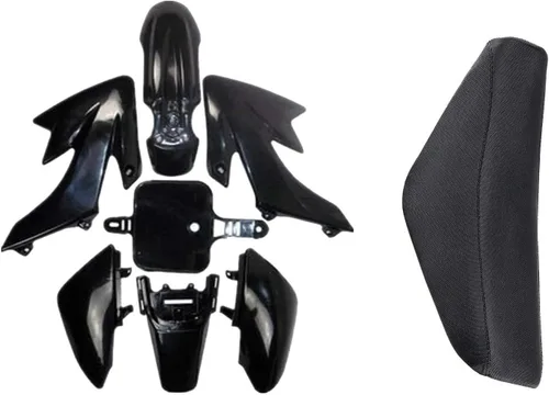 Kit de carenado de cuerpo de plástico y asiento alto para CRF XR CRF50 XR50 50s 50cc 70cc 110cc 125cc Dirt Pit Bike (negro)