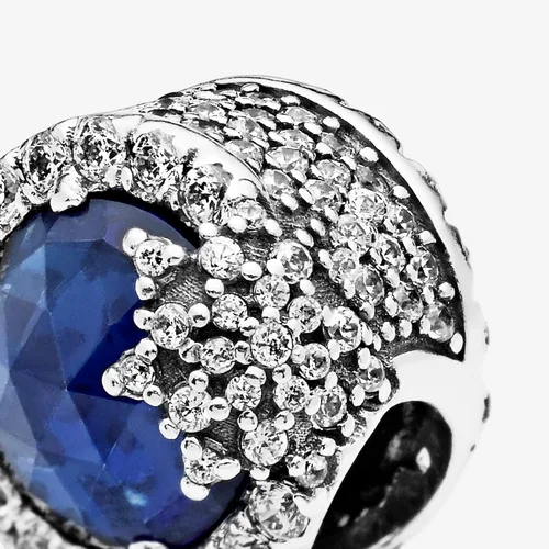 Miniatura 6 de PANDORA Joyería azul deslumbrante cristal de copo de nieve y circonita cúbica en plata de ley Metal Cristal Circonita cúbica