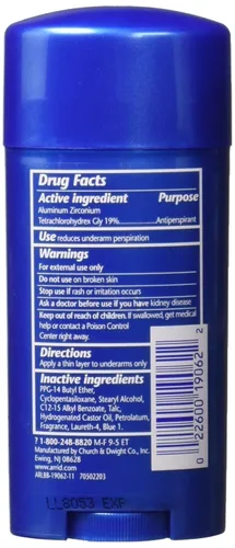 Miniatura 2 de Arrid XX Wide Regular Solid Antitranspirante y Desodorante en Barra 2.6 oz (Paquete de 6)