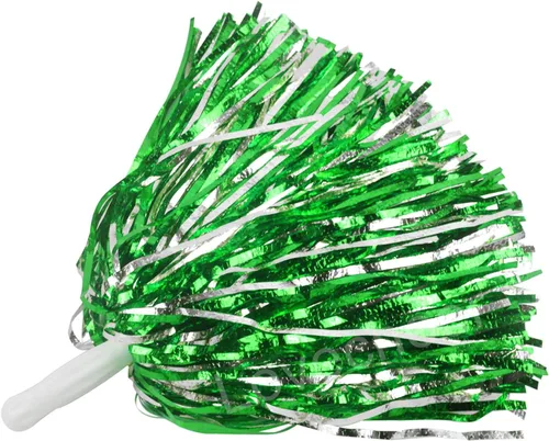 Miniatura 10 de Lovecheer 12/24 Piezas de Pompones Metálicos Pompones de Animadora Espumosos Brillantes con Mango Espíritu de Equipo Deportivo para Baile y Rosa