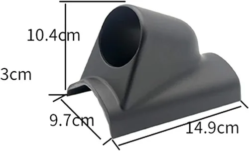 Miniatura 5 de ESUPPORT Soporte universal de montaje de calibre de coche para tablero de instrumentos de un solo agujero de 2.047 in