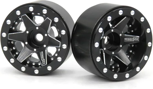 Miniatura 3 de hobbysoul Llantas ajustables Offset 1.0 Beadlock, ruedas RC 1.0 0.72 oz/llanta para RC 1/18 TRX4M Axial SCX24 90081 y otros 1/24 Micro Crawler