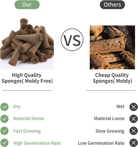 Miniatura 2 de Paquete de 100 Esponjas de Cultivo, Esponjas de Crecimiento de Raíces de Repuesto para Vainas de Semillas Compatibles con AeroGarden, Libres