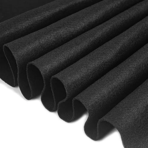 Miniatura 2 de Tela de fieltro de 1.8 mm de grosor 36" x 72" - Tela de fieltro suave y duradera por yarda, hojas de fieltro para manualidades, costura DIY, Negro