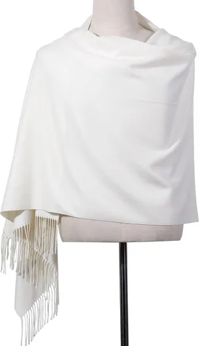Miniatura 4 de OHAYOMI Bufanda de chal Pashmina para mujer, color liso, pashmina