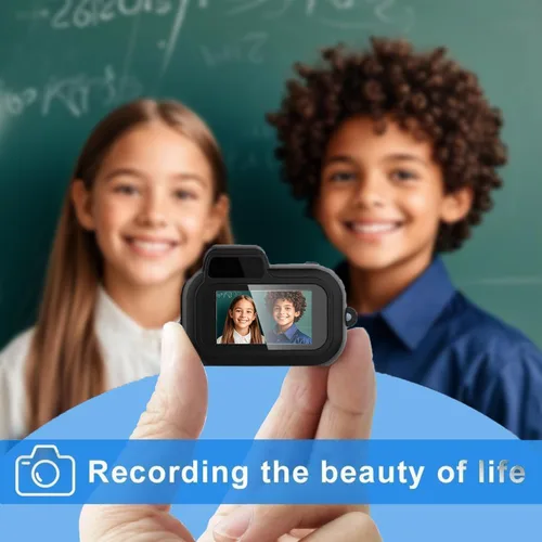 Miniatura 2 de Cámara con llavero, mini cámara HD 1080P más pequeña del mundo, mini portátil retro, duración de la batería de 100 minutos, para estudiantes, niños