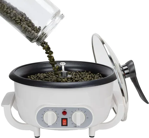 Tostadores de café mejorados para uso doméstico de 110 V, tostadora de café doméstica con temporizador, tostador de granos de café de lotes grandes