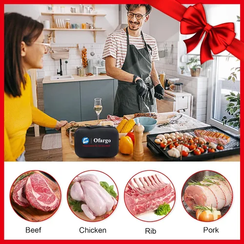 Miniatura 9 de Ofargo Jeringa Inyectora de Carne de Acero Inoxidable con 4 Agujas de Marinado y Estuche de Viaje para Parrilla Ahumadora de BBQ, regalos