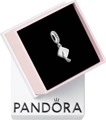 PANDORA Dije colgante de gorra de graduación, compatible con PANDORA Moments, plata de ley, regalo para ella, joyería para mujer con caja de regalo,